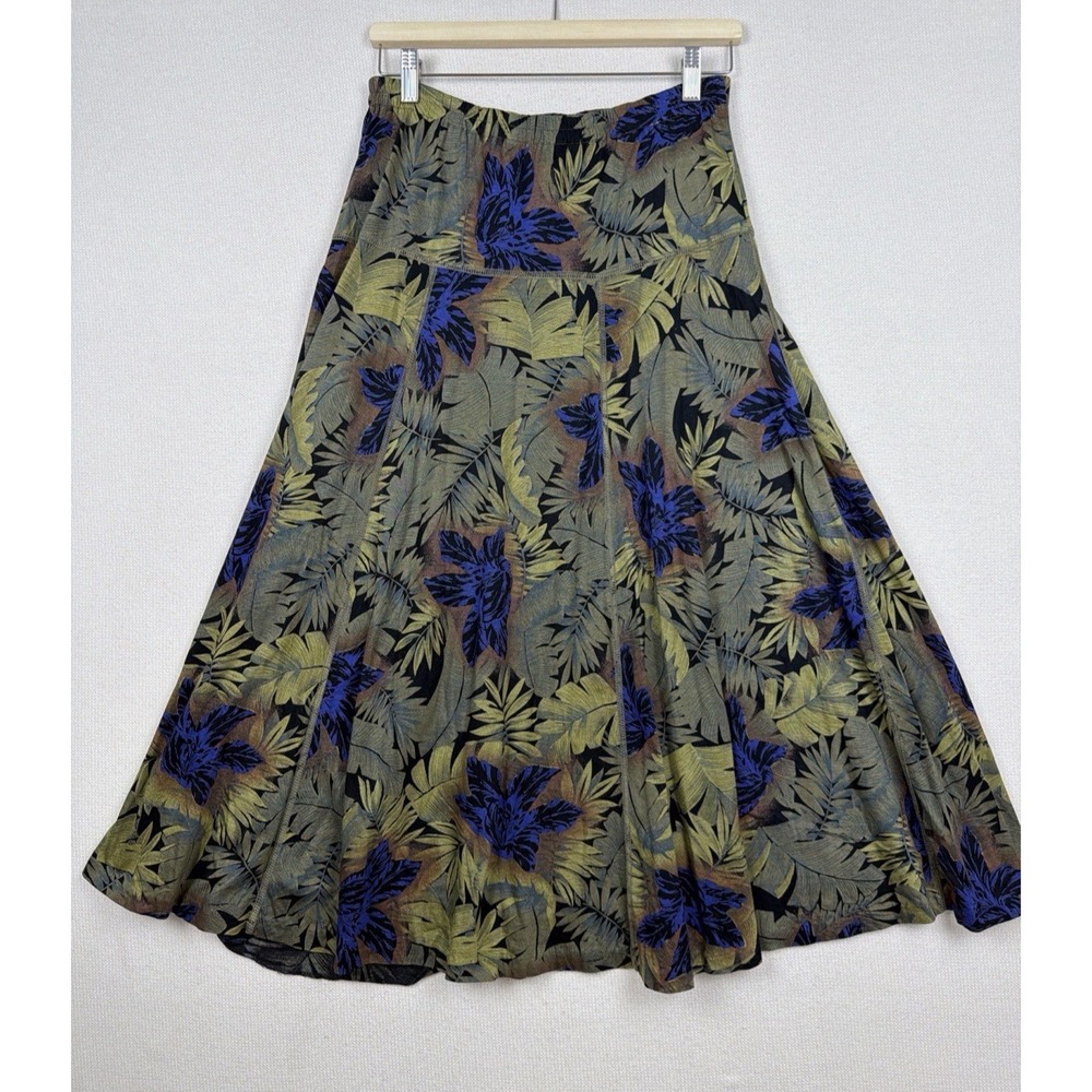 Vintage Karen Kane Womens Tropical Print Elastic Waist Skirt Size‎ S Made in USA - Picture 7 of 15